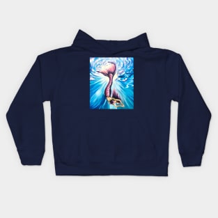 Diving Mermaid Kids Hoodie